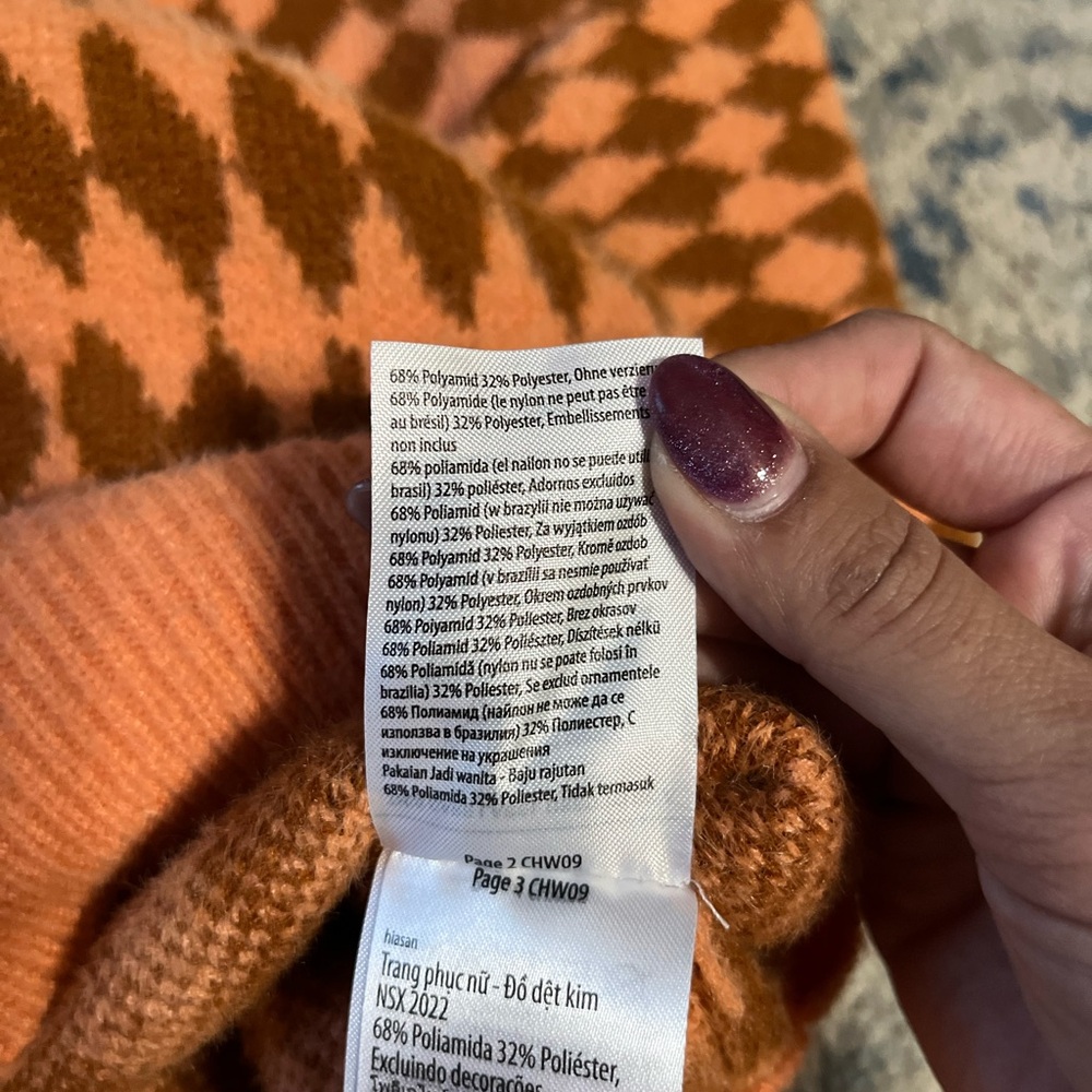 Cotton On Knit Cardigan in Lobster, Light Orange smalll - Picture 3 of 4